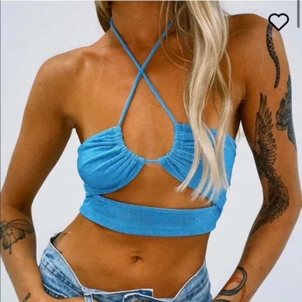 Princess Polly Vanessa Blue Tank